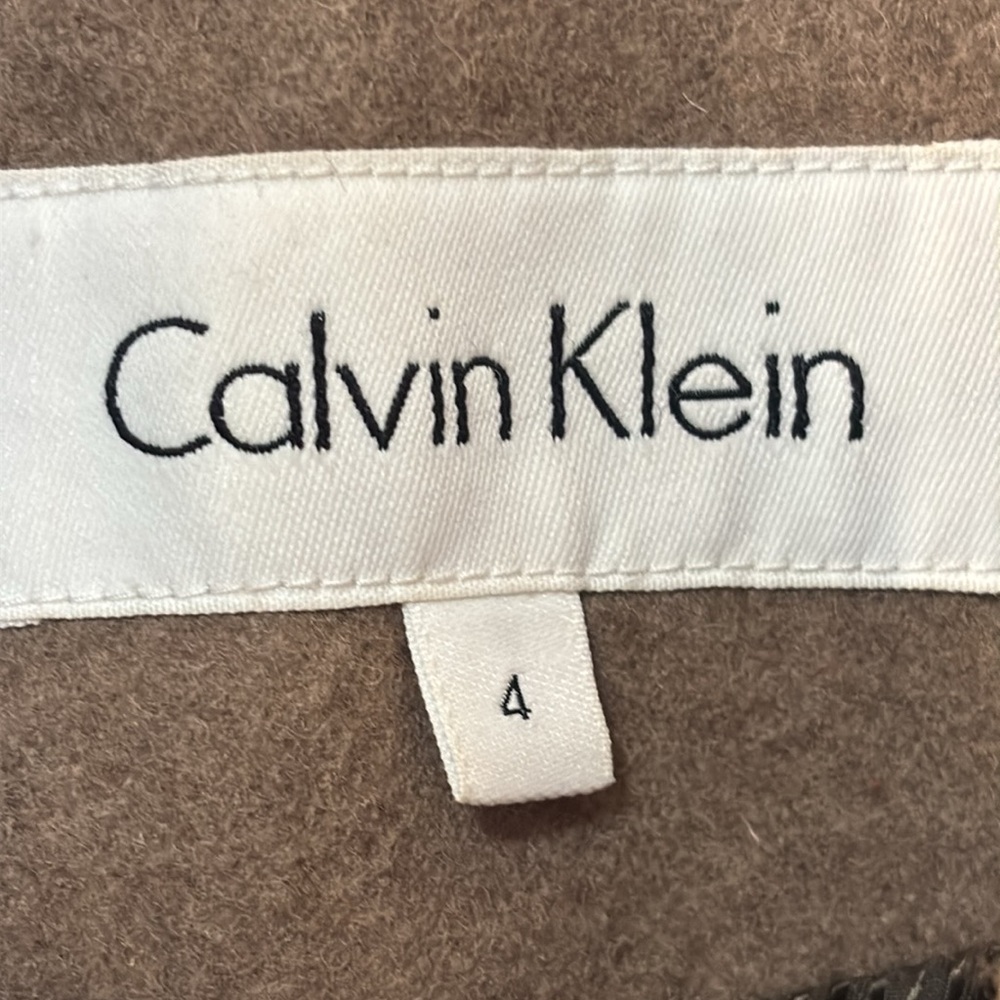 Calvin Klein Brown Double-Breasted Coat - Picture 3 of 8